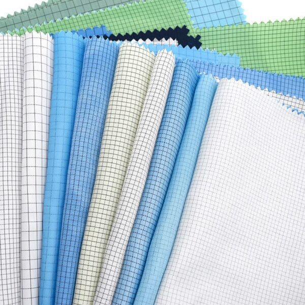 0.25 CM Polyester Flame Retardant Plaid Antistatic Fabric - Image 5