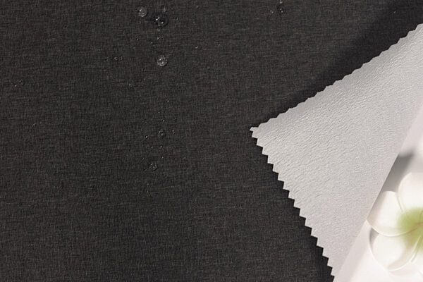 Heather Gray 4 way Stretch Laminated Fabric - Image 6