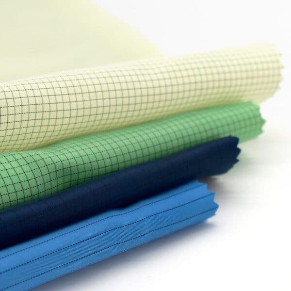 0.25 CM Polyester Flame Retardant Plaid Antistatic Fabric - Image 2