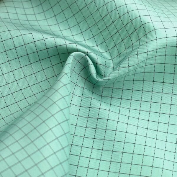 0.25 CM Polyester Flame Retardant Plaid Antistatic Fabric - Image 3