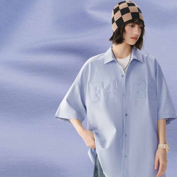 Cotton nylon spandex Poplin Fabric - Image 3