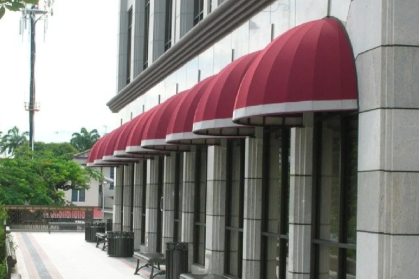 450D Solution Dyed Polyester Fabric PU Coated Fabric For Awning - Image 5